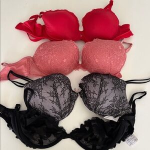 Victoria's Secret Black Lace Bra Duo